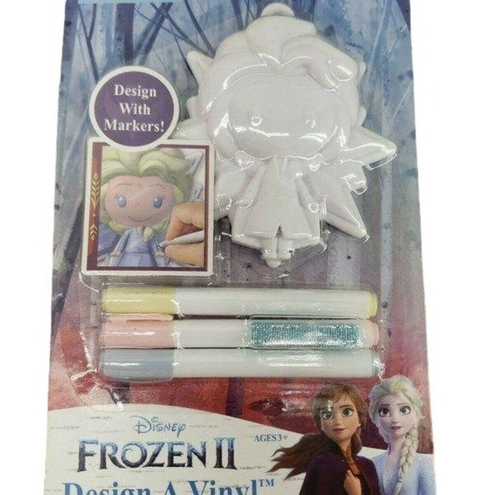Disneyโ Frozen II Design A Vinyl Elsa Craft Kit with Markers and Ribbon NEW